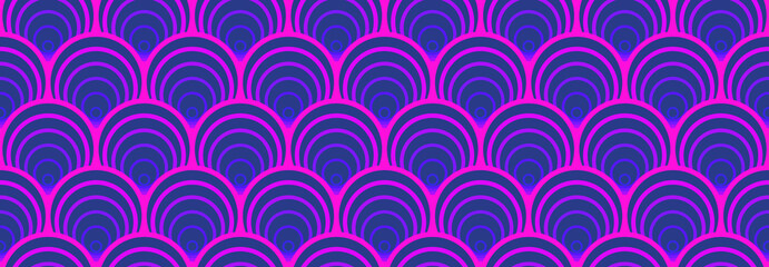 Pink and purple seamless pattern with visual illusion effect. 
Vector illustration with pattern in the swatch panel.