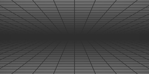 Abstract tiled background with perspective in gray colors