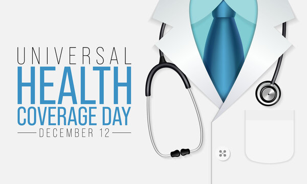 Universal Health Coverage day (UHC) is observed every year on December 12, Aims to raise awareness of the need for strong, equitable and resilient health systems. Vector illustration