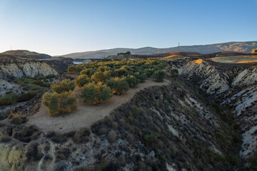 Aerial photo of the south of Granada in the Alpujarra