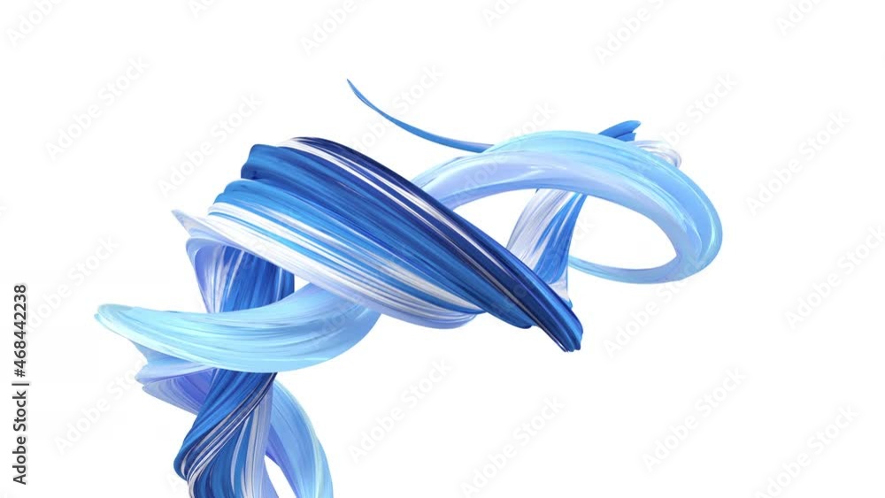 Poster abstract flowing gradient lines, 3d rendering.
