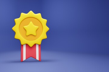 Star Badge 3D Illustration