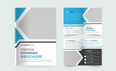 Orange business brochure template layout design,4 page corporate brochure editable template layout, minimal business brochure template design.