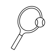 Racket tennis icon sport racket tennis isolated on white