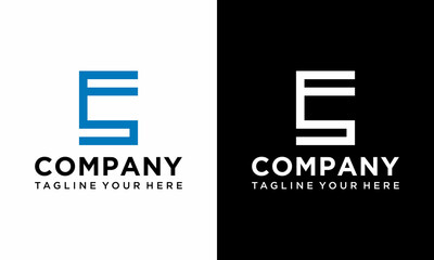 Initial FS letter logo. Business brand,vector logo element on a black and white background.
