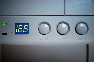 Case panel of 166Mhz computer background