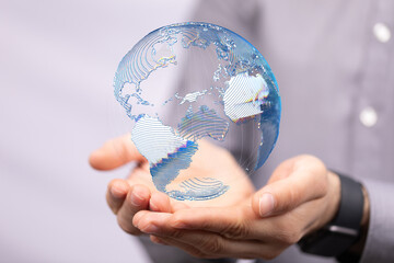 global network and data exchanges over the world