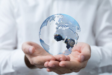 global network and data exchanges over the world