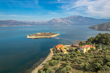 Fototapeta na wymiar Scenic view ofBafa Lake National Park Turkey