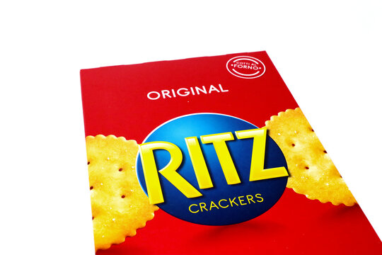 Italy &ndash; November 10, 2021: RITZ Crackers. Ritz is a brand introduced by Nabisco in 1934 and owned by Mondelez International