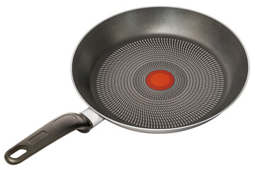 Frying Pan Non-Stick Black Isolated on White Background