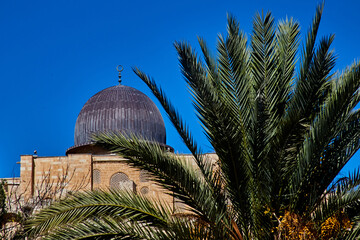 Dome of the Al Aqsa Mosque on the Temple Mount, The Southern Wall of the Temple Mount in the Old...