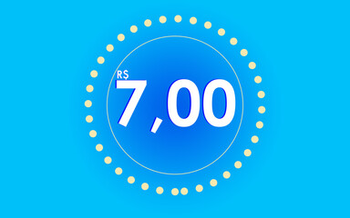 imagem azul fundo azul 2d com cores vibrantes e numeros modernos banner com preço para area comercial