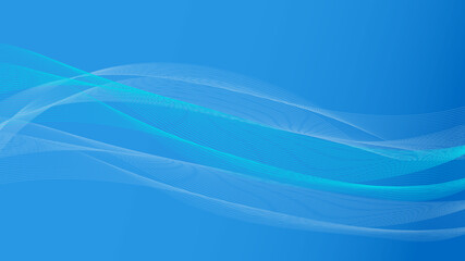 Vector Blue background with thin lines and waves