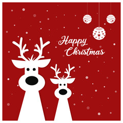 christmas greeting card with deer concept