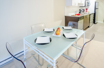 Modern dining room in luxury house.