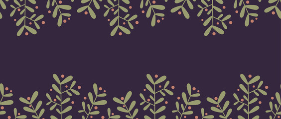 Christmas mistletoe seamless