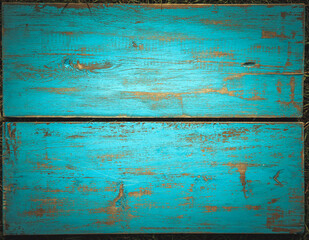 The texture of an old sea tree is blue.
Two boards the color of the sea. A clean place on a wooden background for the inscription.