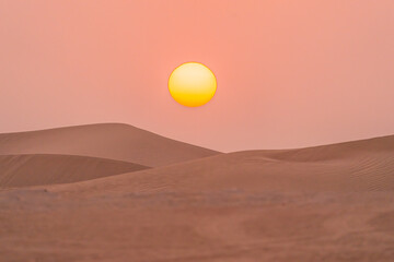 sunset from desert 