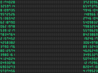 デジタル数字ランダムパターン左右フレーム【グリーン】
