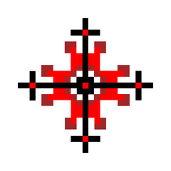 Christian cross stitch pattern, vector.