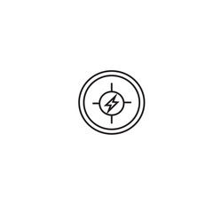 Electricity icon isolated on white background. Trendy electricity icon in flat style. Template for app, ui and logo, vector illustration