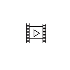 Fototapeta premium Video icon isolated on white background. Trendy video icon in flat style. Template for app, ui and logo