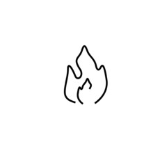 Fire icon isolated on white background. Trendy fire icon in flat style. Template for web site, app, ui and logo, vector illustration, eps 10