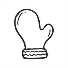 glove design for coloring book for child or adult