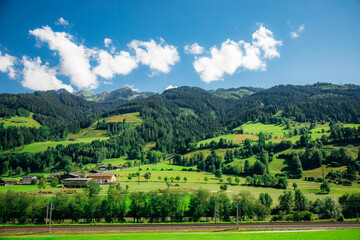 Fototapeta na wymiar landscape with mountains and lake