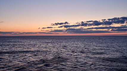 Fototapeta na wymiar Russia. Sunset over Lake Onega