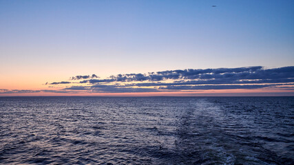 Russia. Sunset over Lake Onega