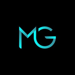 initial letter MG logo vector