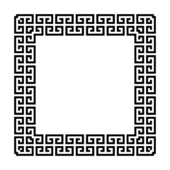 Square frame of simple greek pattern