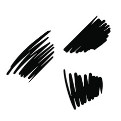 Obraz premium Set of underline strokes. Isolated vector in doodle style.