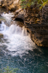 One of the smaller waterfalls at Johnston Canyon