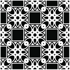 Vector geometric seamless pattern.Modern geometric background with abstract shapes.Monochromatic Repeating Patterns.Endless abstract texture.black and white image for design.