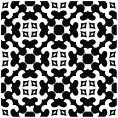 Vector geometric seamless pattern.Modern geometric background with abstract shapes.Monochromatic Repeating Patterns.Endless abstract texture.black and white image for design.