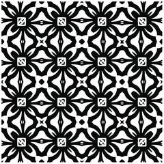 Vector geometric seamless pattern.Modern geometric background with abstract shapes.Monochromatic Repeating Patterns.Endless abstract texture.black and white image for design.