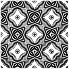 Obraz premium Vector geometric seamless pattern.Modern geometric background with abstract shapes.Monochromatic Repeating Patterns.Endless abstract texture.black and white image for design.