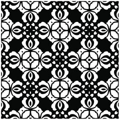 Vector geometric seamless pattern.Modern geometric background with abstract shapes.Monochromatic Repeating Patterns.Endless abstract texture.black and white image for design.