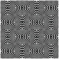 Vector geometric seamless pattern.Modern geometric background with abstract shapes.Monochromatic Repeating Patterns.Endless abstract texture.black and white image for design.