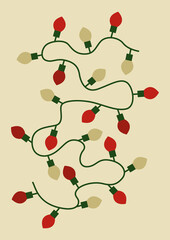 Vector illustration of Christmas lamp.