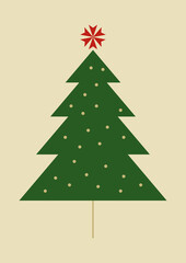 Vector illustration of Christmas tree.