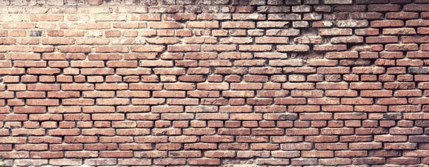 Brick wall texture for background Grunge wall surface, texture of old red brick masonry,
