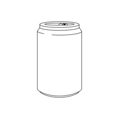 One line can, one line bottle, isolated can, vector bottle, vector isolated can, line bottle.