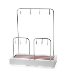 Empty jewelry stand on white background