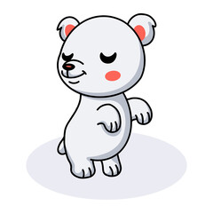 Cute little polar bear cartoon