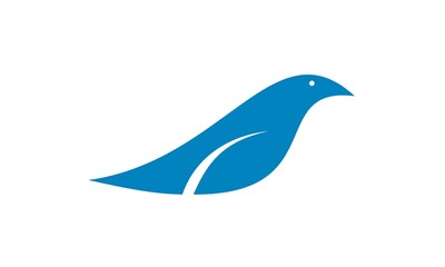 blue cute bird logo