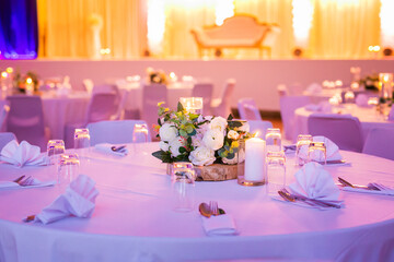 Indian wedding reception restaurant interiors and decorations